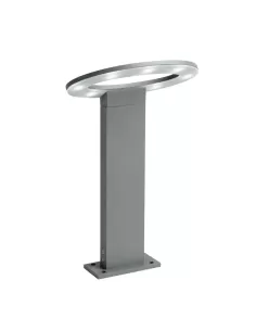 Intec eros led-eros-p1 bolardo led exterior plata 7w luz cálida